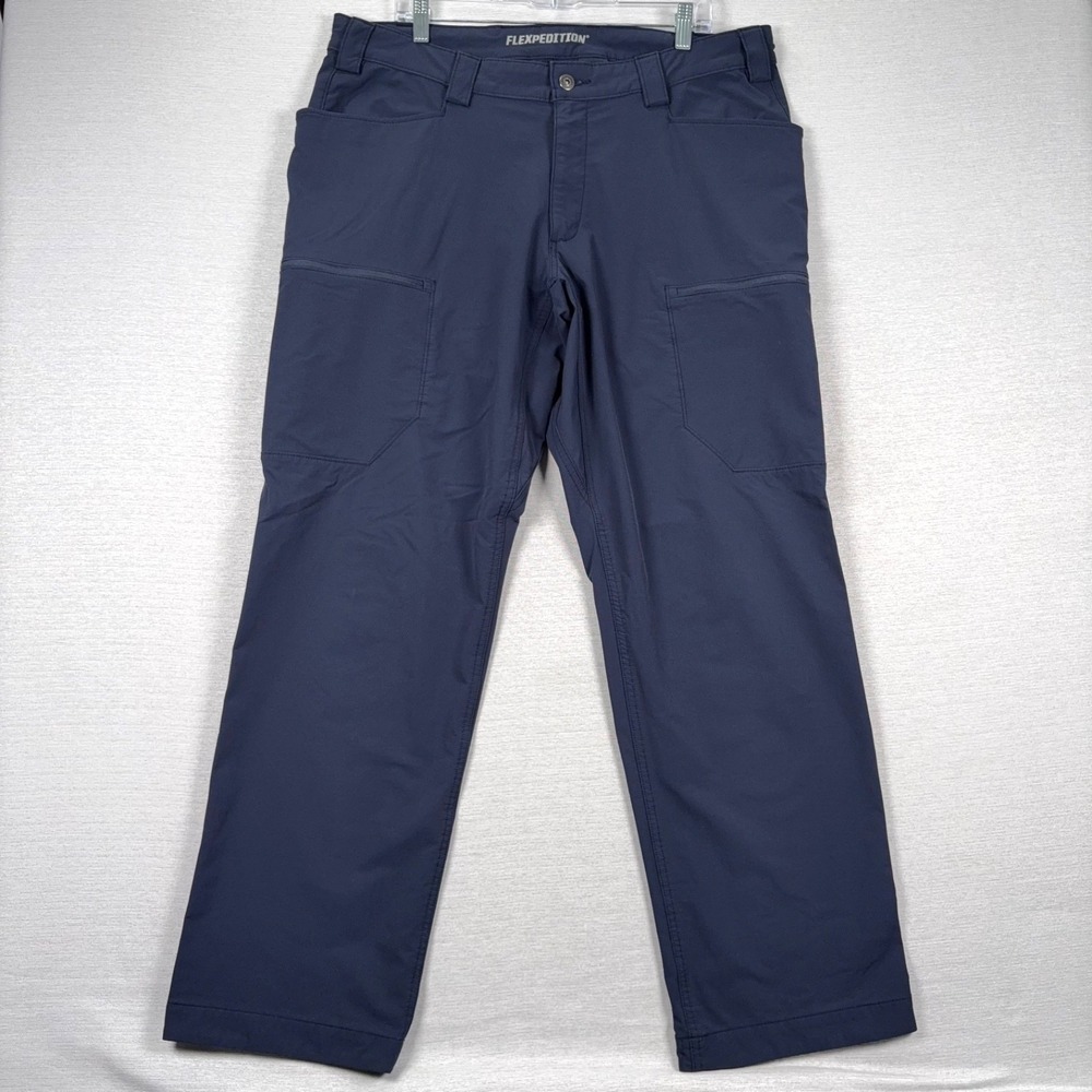 Duluth Flexpedition Relaxed Fit Cargo Pants Mens Size 38x32 Blue Nylon Spandex